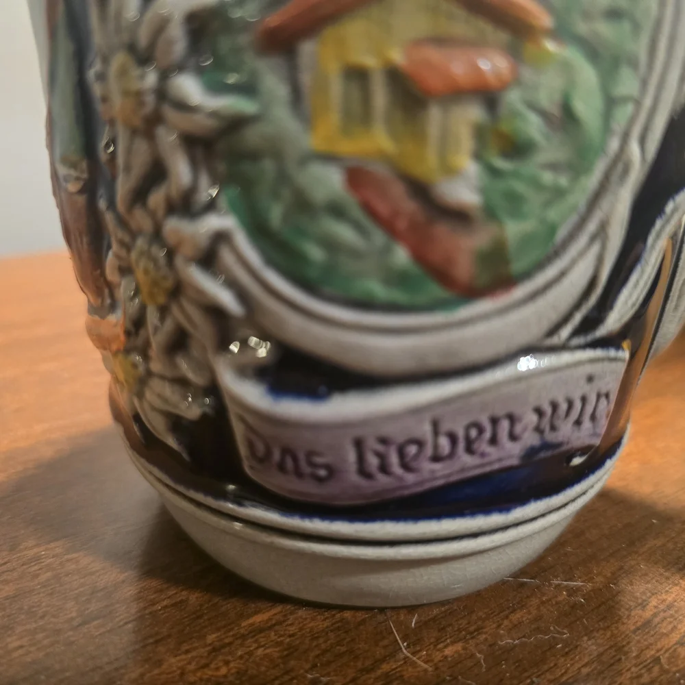 Traditional German Beer Steins with Pewter Lids - Picture 2 of 10